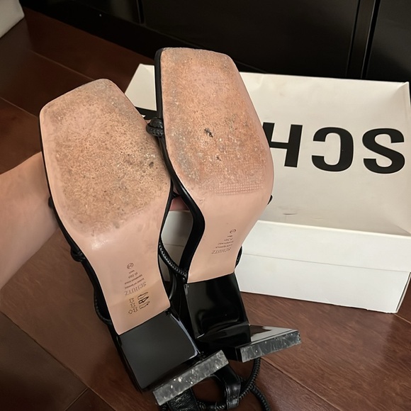 Black Schutz Strappy Heels - Picture 4 of 5